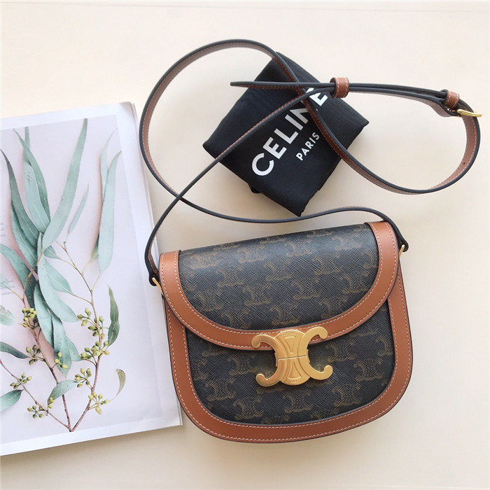 CELINE 셀린느 틴 베사체 트리오페 캔버스 크로스백 C69501