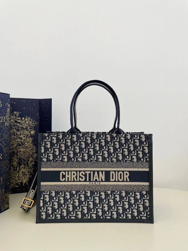 DIOR 디올 자카드 오블리크 북토트백