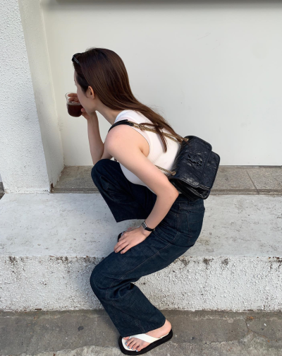 [배우 차정원] Saint Laurent  입생로랑 블랙 니키백 ysl316x