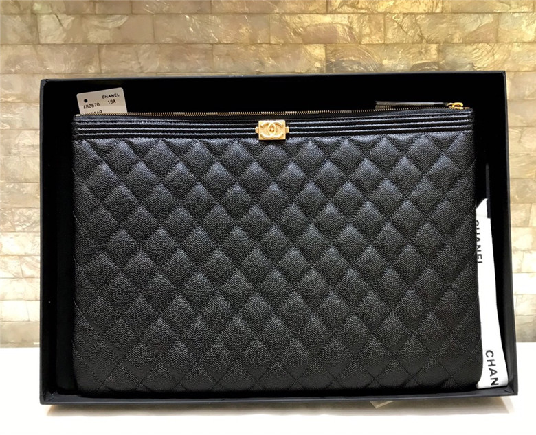 샤넬 캐비어 클러치 33CM AS1034