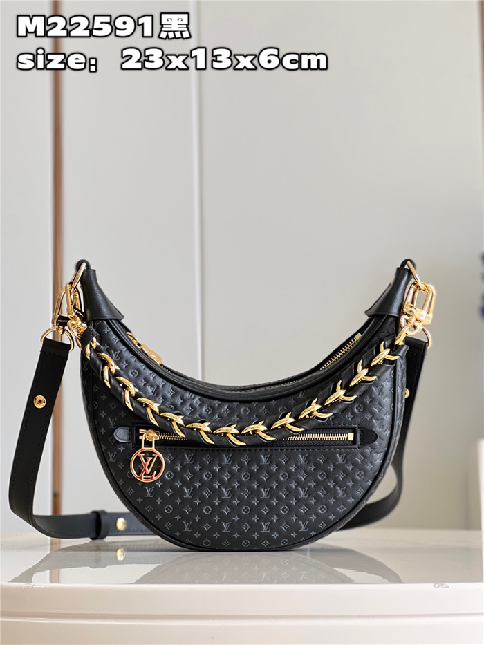 LOUIS VUITTON 루이비통 루프 모노그램 블랙 M22591