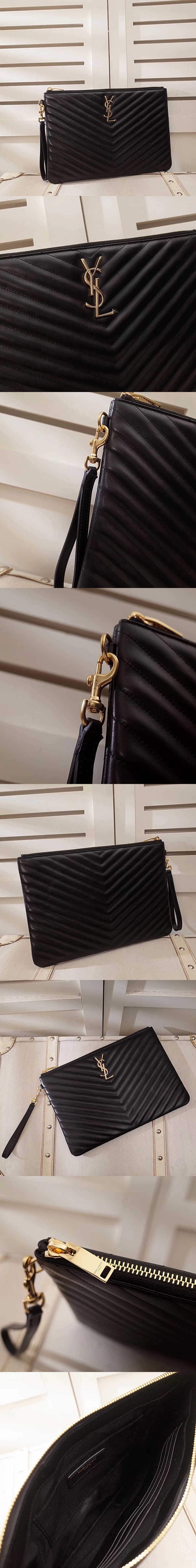 [Yves Saint Laurent]입생로랑 쉐브론 모노그램 클러치 440222-1