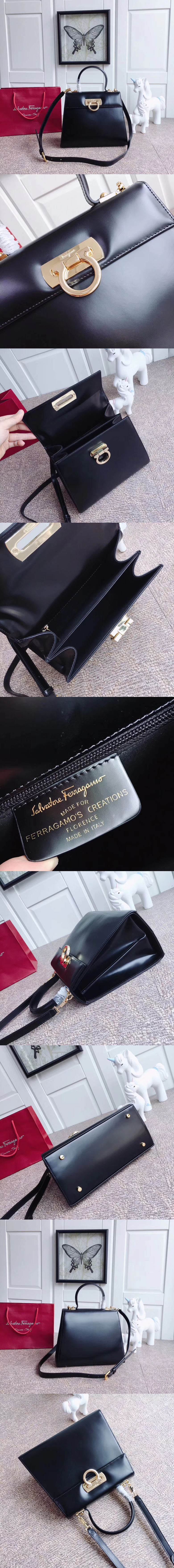 [FERRAGAMO]페레가모 간치니 탑 핸들백 25cm 21E889-1