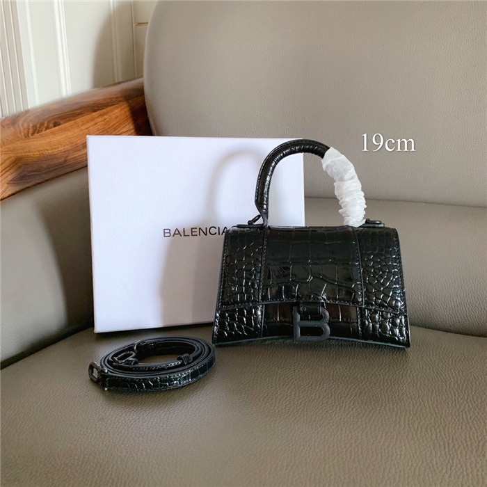 발렌시아가 아워글래스 탑 핸들백 악어무늬 B1060-1 신상