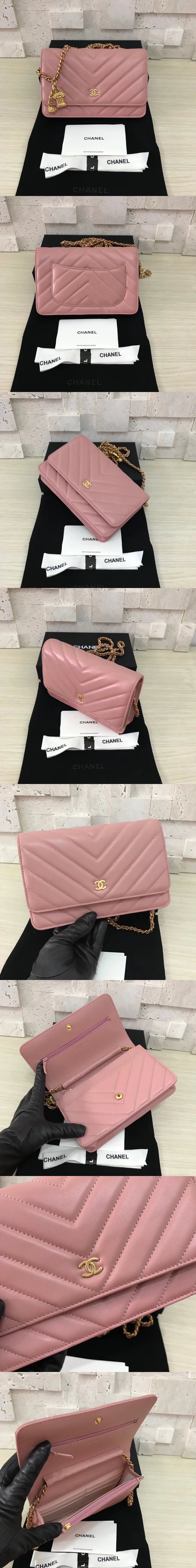 [CHANEL]샤넬 쉐브론 WOC A33814-11