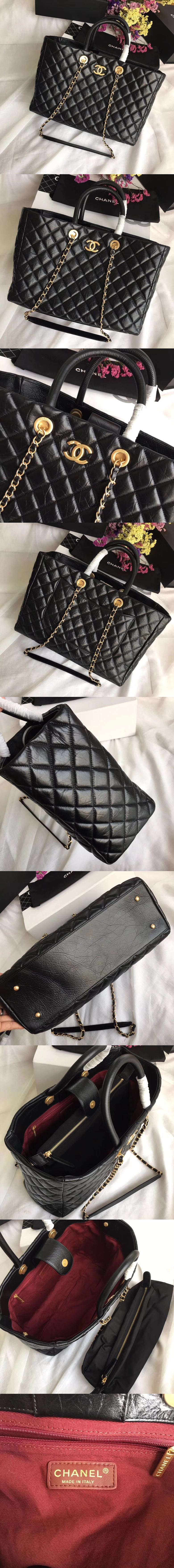 [CHANEL]샤넬 빈티지 쇼퍼백 38cm