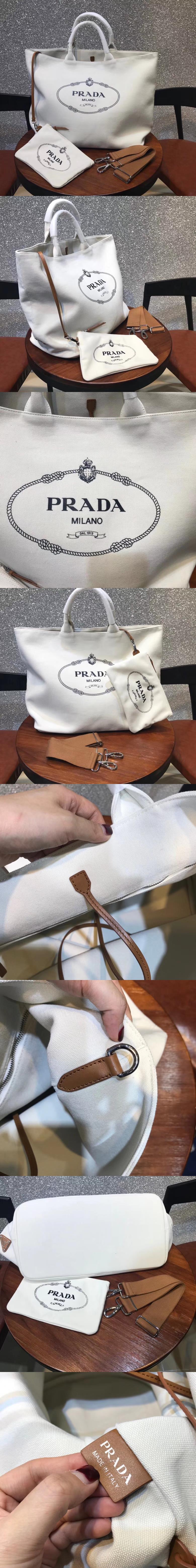 [PRADA]프라다 페브릭 핸드백 1BG161-1