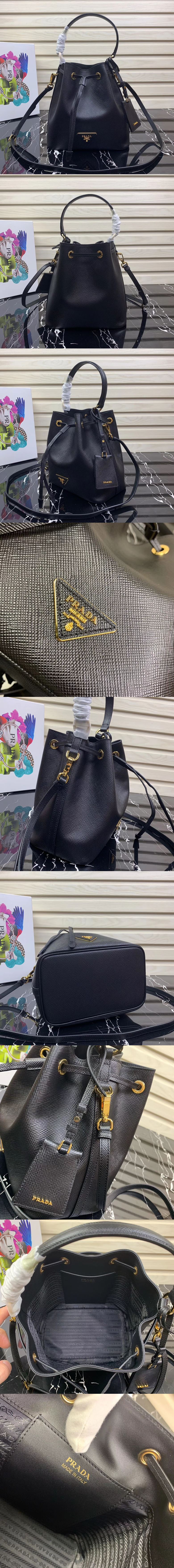 [PRADA]프라다 사피아노 레더 버킷백 1BE032