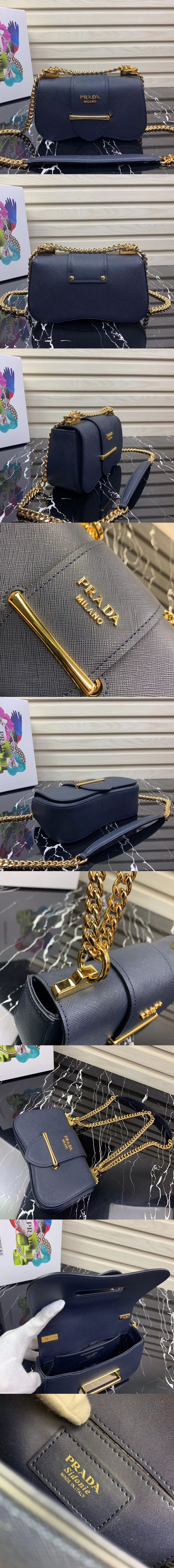 [PRADA]프라다 시도니 레더 숄더백 1BD219