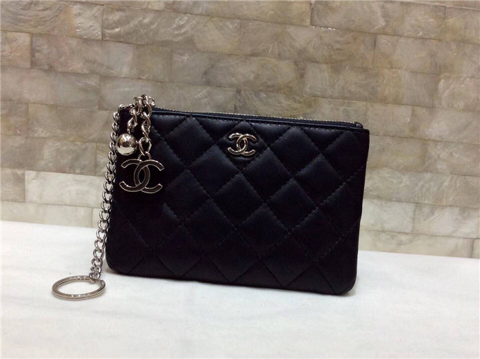 샤넬 램스킨 은장 동전&카드지갑 AS1008-2