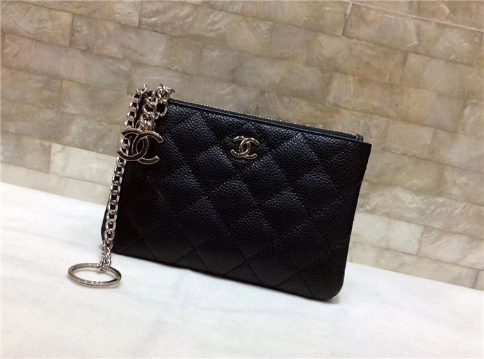 샤넬 케비어 은장 동전&카드지갑 AS1009-1