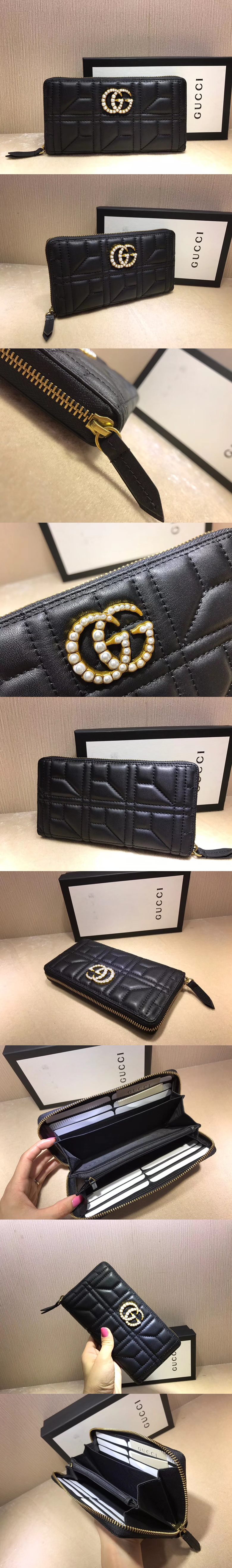 [GUCCI]구찌 마몬트 지퍼 장지갑 448087-6