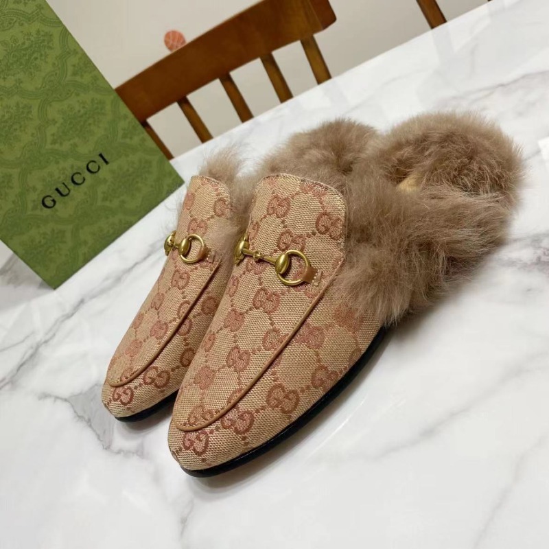 GUCCI 구찌 프린스타운 GG 캔버스 슬리퍼