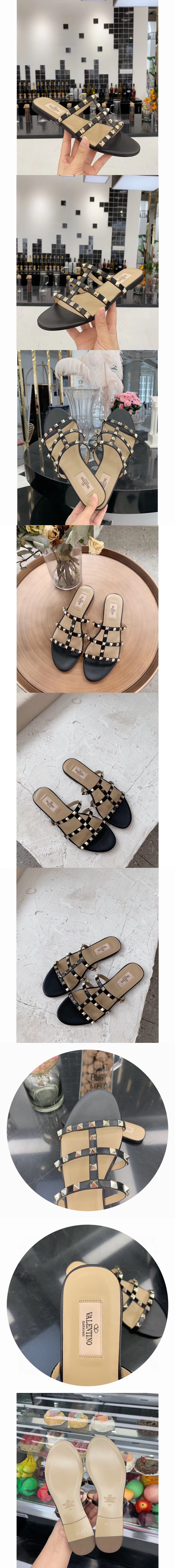 발렌티노 락스터드 샌들힐 N01472-3