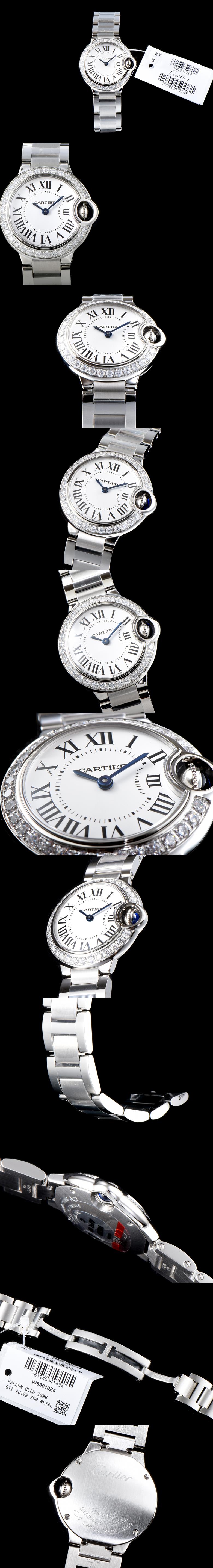 [Cartier]까르띠에 발롱블루 28mm 쿼츠-36 W4BB0015