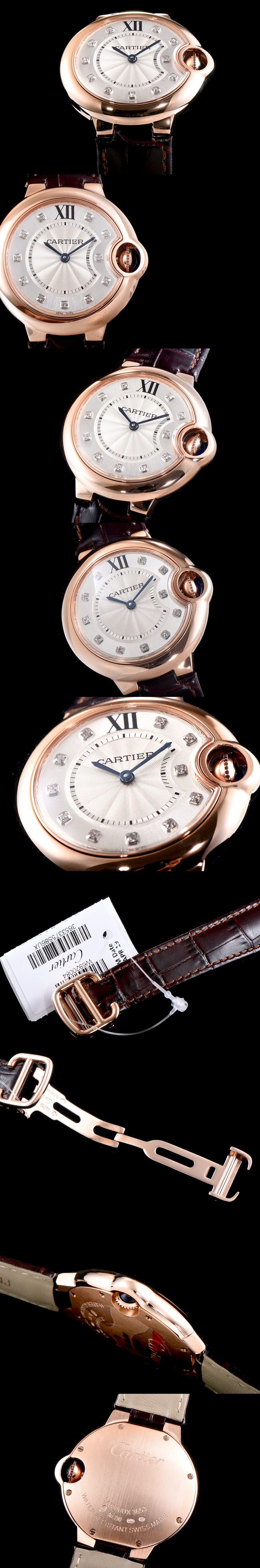 [Cartier]까르띠에 발롱블루 33mm 쿼츠-18 WE902063