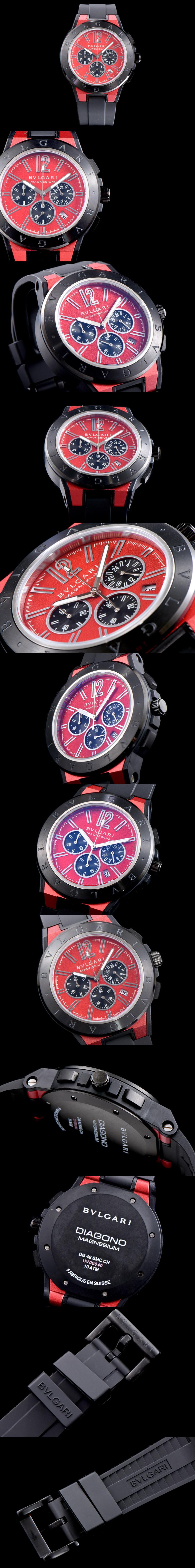 [Bulgari]불가리 디아고노 크로노그라프 쿼츠-4 102308 DG42C9SMCVDCH