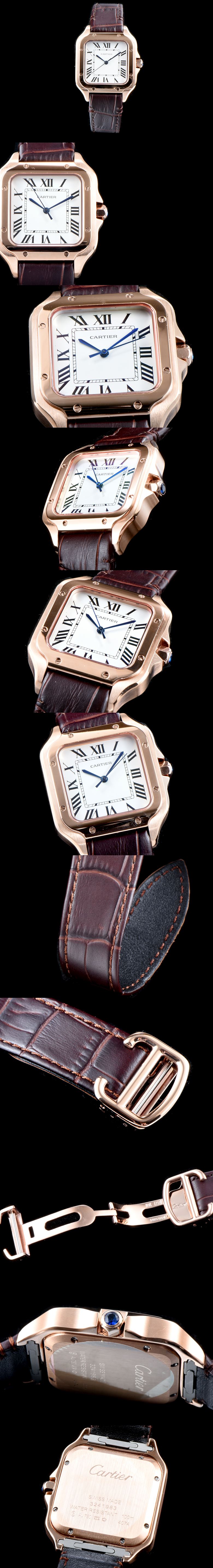 [Cartier]까르띠에 산토스 35mm 쿼츠-1 WGSA0008