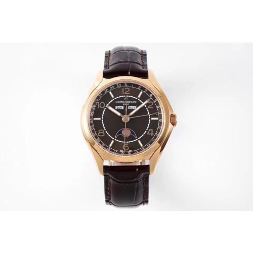 VACHERON CONSTANTIN 바쉐론 콘스탄틴 컴플리트 캘린더 브라운 다이얼 40mm 4000E