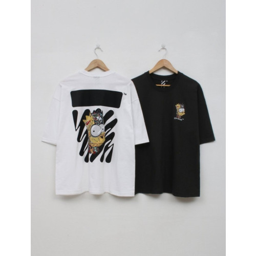 Off-White  오프화이트 웨이브 로봇 루즈핏 반팔 　