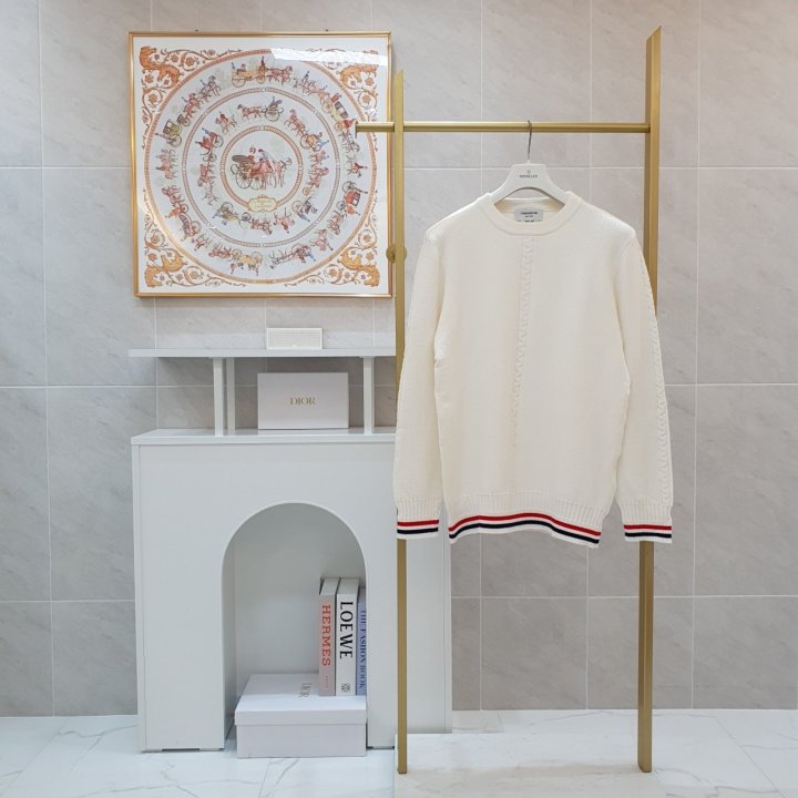 Thom Browne 톰브라운 삼선라인 양모 니트