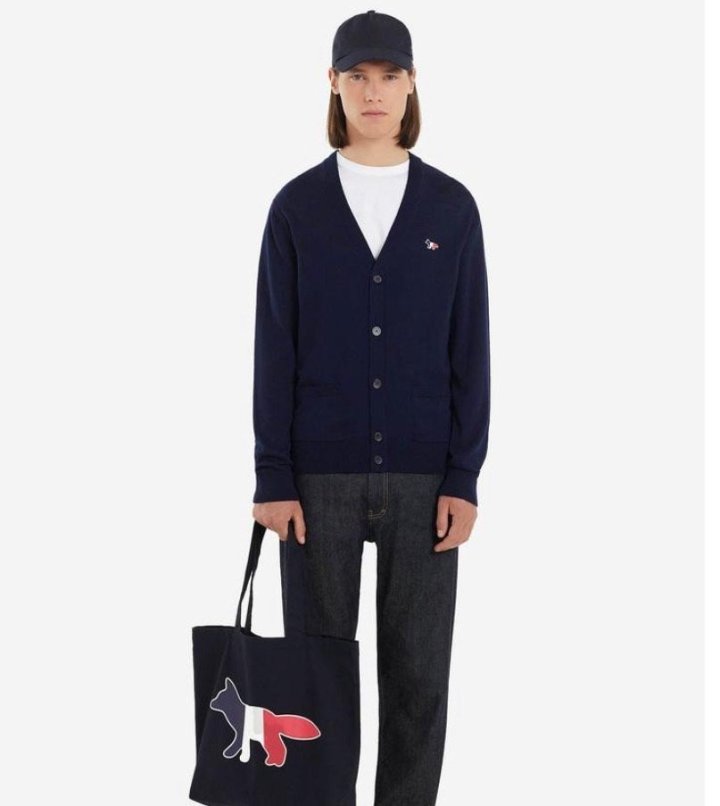 Maison Kitsune 메종키츠네 트리플 컬러 폭스 가디건 5color