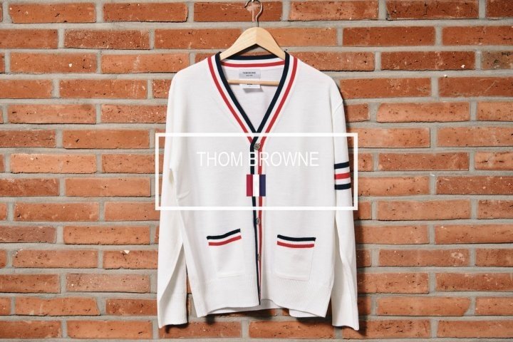 Thom Browne 톰브라운 캐시미어 삼선포인트 가디건