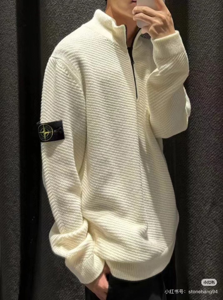 Stone Island 스톤아일랜드 하프집업 완장 니트