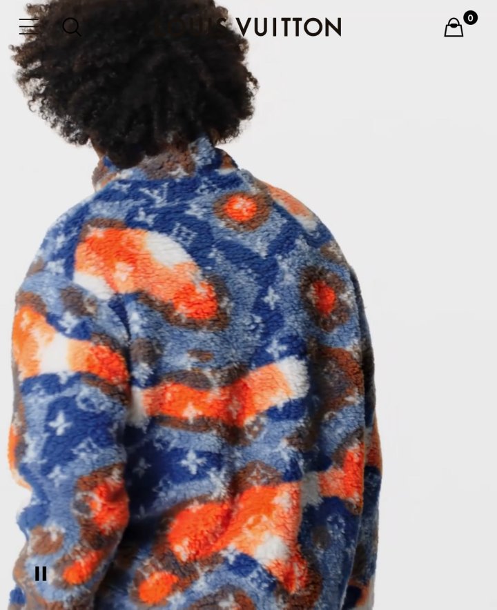 LOUIS VUITTON  루이비통 자카드 카모 플리스 블루종