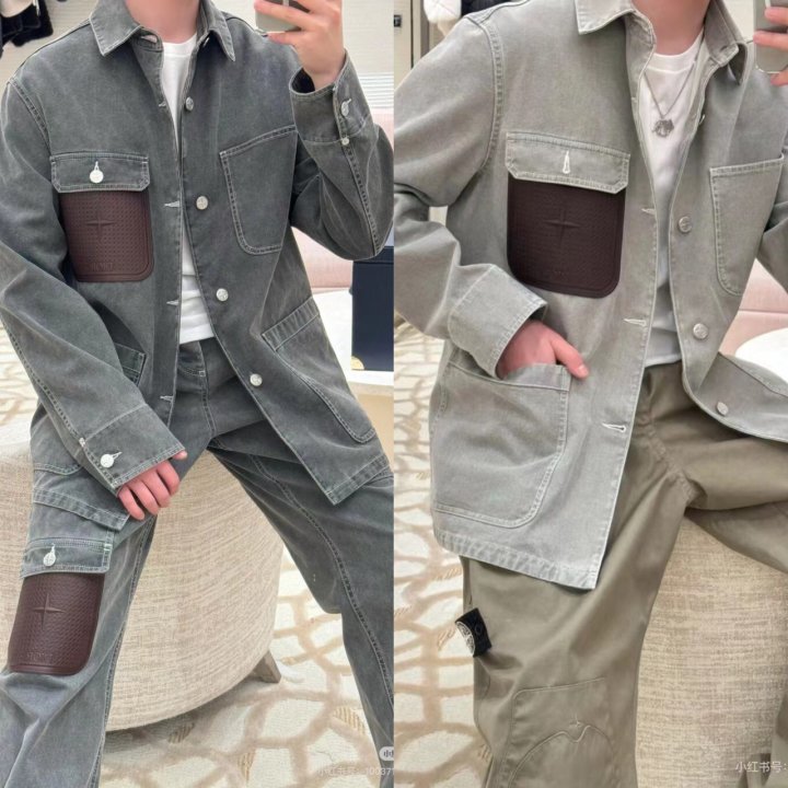 DIOR x STONE ISLAND   프리미엄 데님 자켓코트