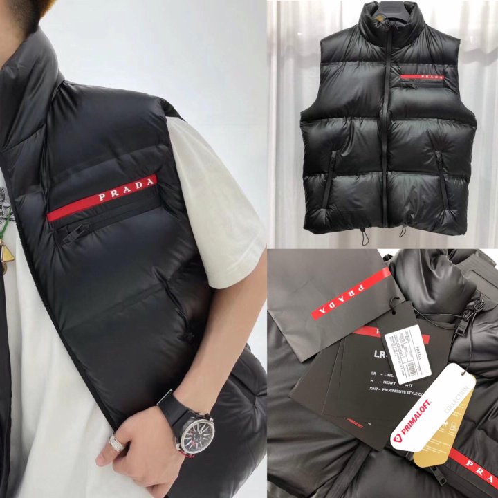 PRADA 프라다 프리마로프트 덕다운 패딩조끼