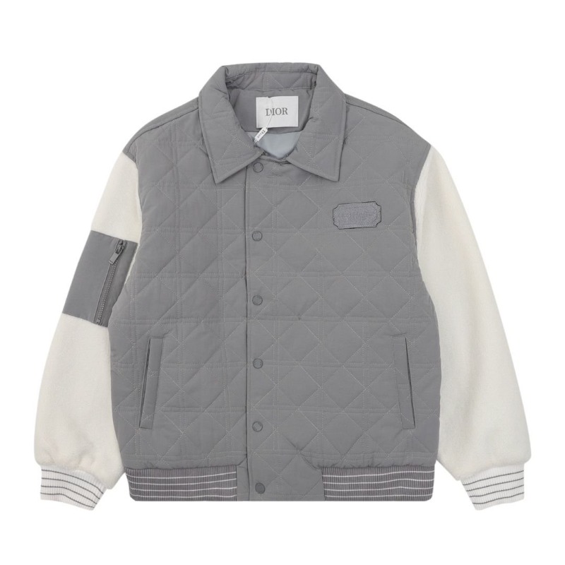 DIOR 디올 퀄팅 플리스 배색 바시티 자켓