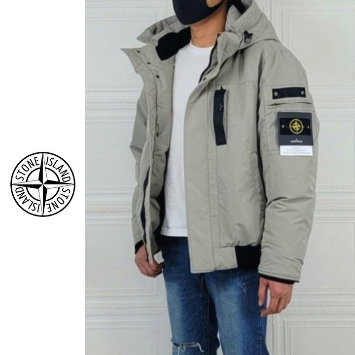 STONE ISLAND 스톤아일랜드 후드 패딩 봄버 자켓 2COLOR