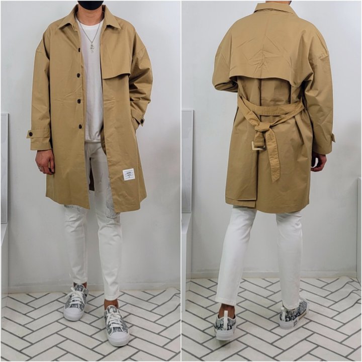 Thom Browne   톰브라운  베이직 롱 트렌치 코트 [고급]