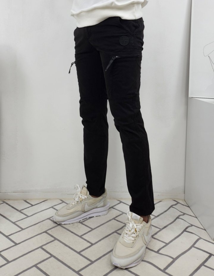 STONE ISLAND 스톤아일랜드 더블 지퍼 밴더 팬츠