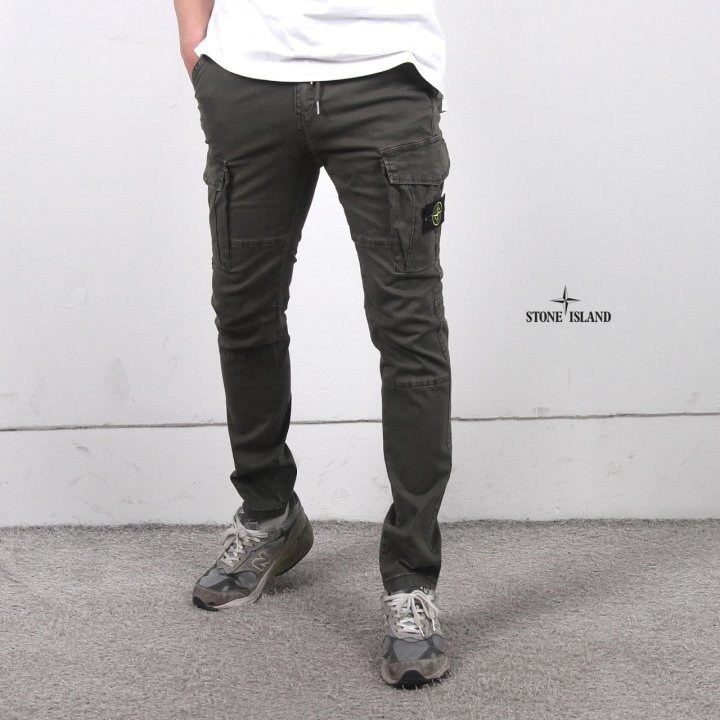 Stone Island 스톤아일랜드 슬림스판 피그먼트 카고바지