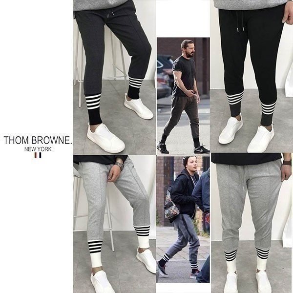 Thom Browne 톰브라운 사선 시보리 조거팬츠