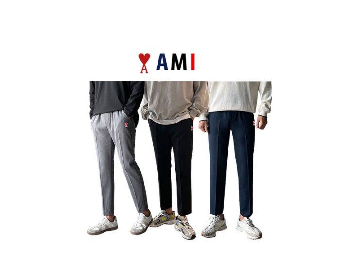 AMI 아미 패치 기획 밴딩 9부슬랙스