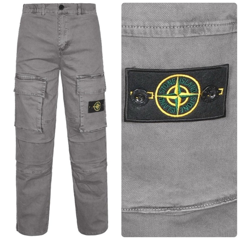 STONE ISLAND 스톤아일랜드 가먼트다잉 앞포켓 카고팬츠 2COLOR