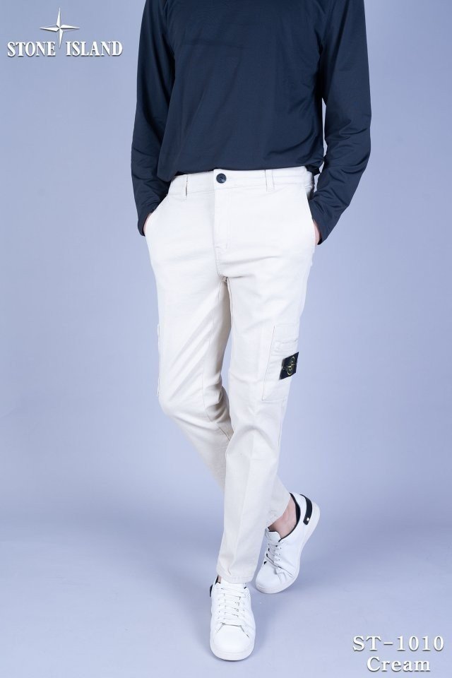 STONE ISLAND 스톤아일랜드 허리 풀 밴딩 카고 팬츠