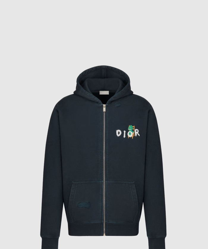 디올 지퍼 후드 스웨트셔츠 413J6