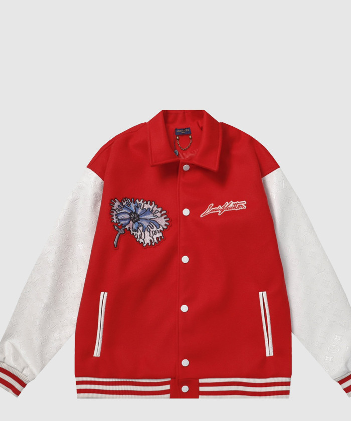 루이비통 사이키델릭 플라워 엠브로이더드 바시티 블루종 1AB8I1