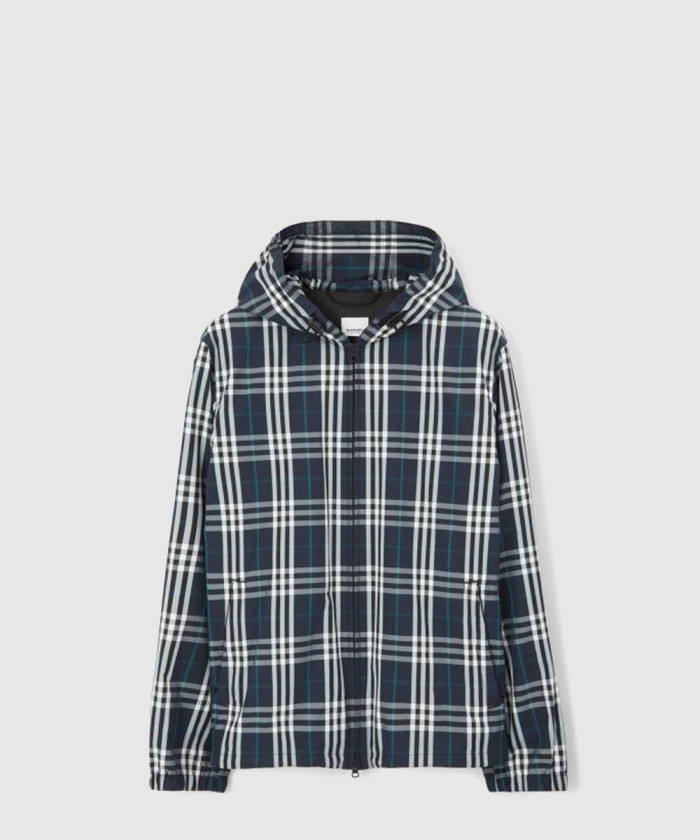 버버리 체크 후드 자켓 80708711