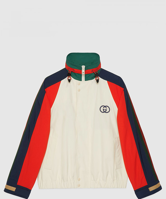 구찌 패치 코튼 나일론 재킷 747369
