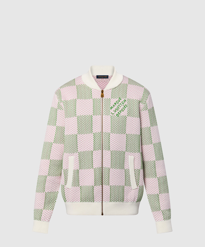 루이비통 다미에 자카드 코튼 집스루 블루종 1AFPZ5