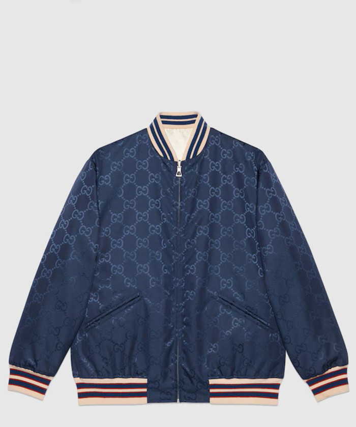 구찌 나일론 캔버스 리버서블 지퍼 재킷 739810