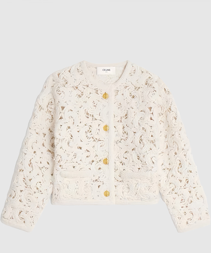 셀린느 코넬리 울 가디건S 알파카 모헤어 타카기 짜기 재킷 2AI663