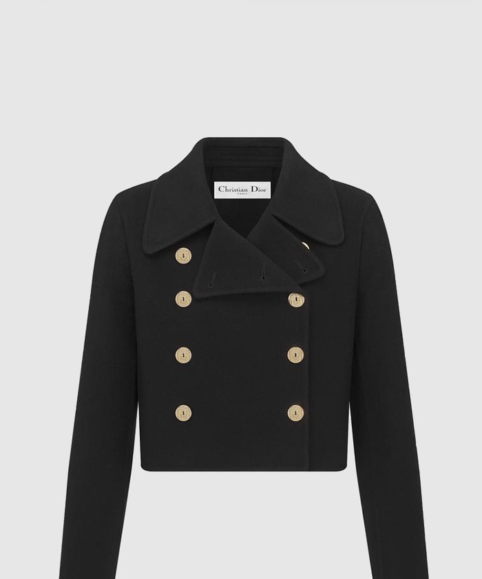 디올 더블 페이스 울 캐시미어 피 재킷 340C4