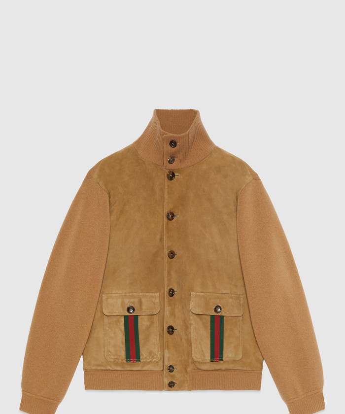 구찌 스웨이드 봄버 재킷 764343