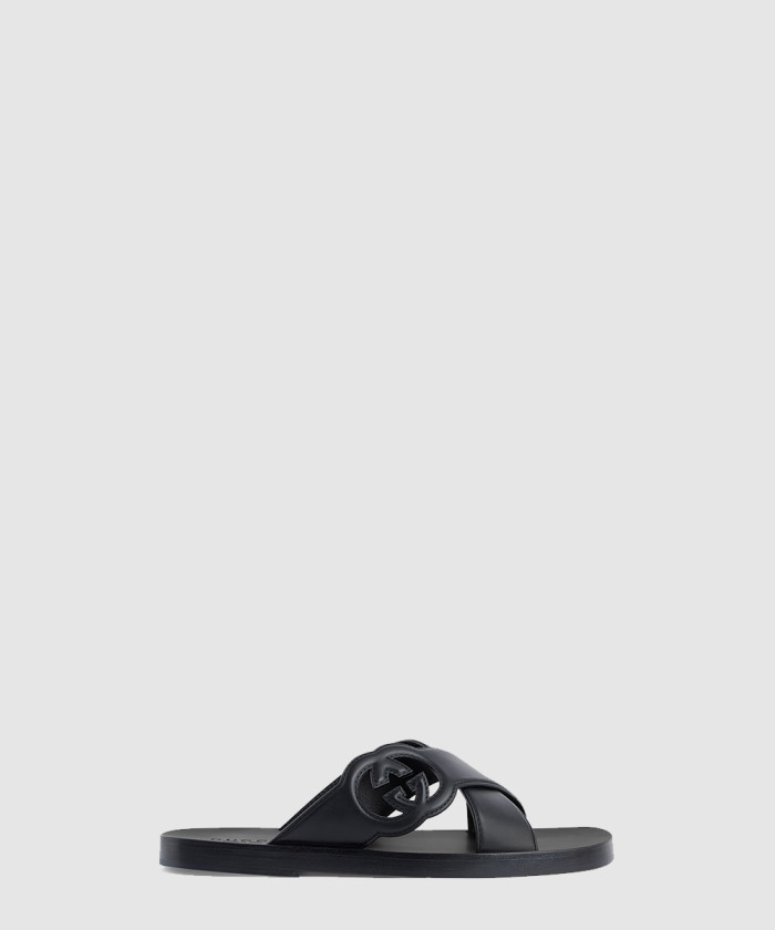 구찌 인터로킹 G 슬라이드 샌들 738471